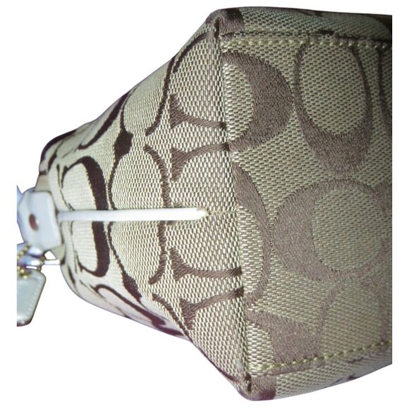 Coach Limited Edition Canvas Leather Floral Applique Demi Baguette Bag - Picture 9 of 13